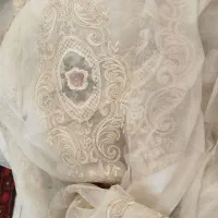 ۶ متر پرده در ارتفاع ۳ متر حریر خامه دوزی