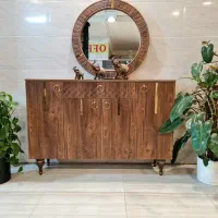 آینه و کنسول مدل رومی آیینه کنسول (قهوه ای گرونتر)