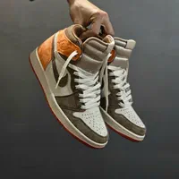 کتونی قهوه ای نارنجی ساقدار جردن ۱ H