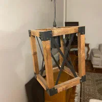 لوستر چوبی|لوستر و چراغ آویز|تهران, مهران (سیدخندان)|دیوار