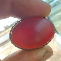 انگشتر نقره با عقیق سرخ یمنی 925|جواهرات|خوی, |دیوار