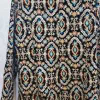 مانتو کتی مخمل سنگ دوزی|لباس|کارون, |دیوار