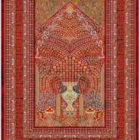 فرش چلسی ۱۲متری۷۰۰شانه۱۵۰۰شانه۱۰۰نقش بی‌نظیر قاجار|فرش|شیراز, فرگاز|دیوار