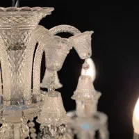 لوستر 15شاخه دو طبقه شفاف باکارات|لوستر و چراغ آویز|تهران, بهارستان|دیوار
