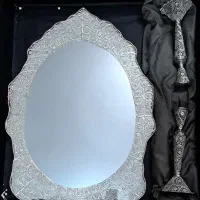 آینه و شمعدان  ملیله کاری|صنایع دستی و سایر لوازم تزئینی|محمدیه-قزوین, |دیوار