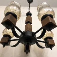 لوستر چوبی نو چهار و پنج شاخه|لوستر و چراغ آویز|تهران, تهرانپارس شرقی|دیوار