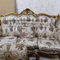 مبل سلطنتی چوب راش یا گردو 9 نفره با میز درحدنو