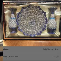 گلدان و بشقاب میناکاری|صنایع دستی و سایر لوازم تزئینی|تهران, ظفر|دیوار