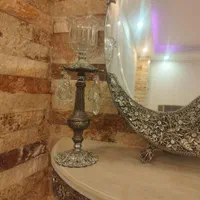 اینه و شمعدان تروتمیز و سالم سایز متوسط آینه|آینه|رشت, کوی حسینی|دیوار