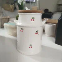 ظرف سرامیک درب چوبی