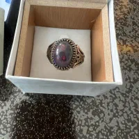 انگشتر نقره با سنگ اوپال