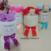 بوکت خرسی، باکس عروسک و خوراکی ولنتاین، گل و تدی