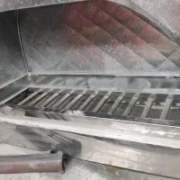 منقل کباب گازی12شعله با هواکش و چدن