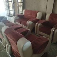 مبلمان ۷نفره + ۲عدد ویترین چوبی