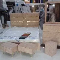 تخت خواب دونفره پارچه ای با تشک با اقساط|تخت و سرویس خواب|چابهار, |دیوار