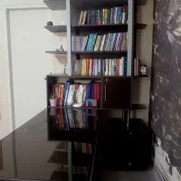 میز مدیریت و کتابخانه و فایل سه کشو