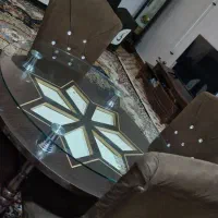 مبلمان ۸ نفره ومیزوصندلی غذاخوری ۴ نفره باهم وجدا|مبلمان خانگی و میز عسلی|اندیمشک, |دیوار