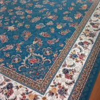 یک عدد فرش ۱۲ متری آبی فیروزه ای خوشرنگ