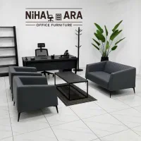 مبل اداری نیلا  میز مدیریتی پایه مثلثی صندلی|دفتر کار|تهران, دریاچه شهدای خلیج فارس|دیوار