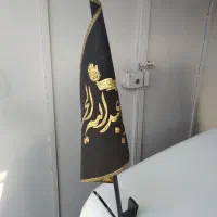 پرچم محرمی دورنگ طلایی