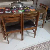 میز نهارخوری ۶ نمره تمام چوب|میز و صندلی غذاخوری|مشهد, شهید رضوی|دیوار