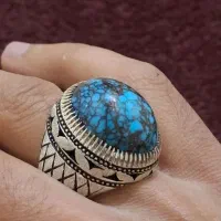 فیروزه نیشابوری طبیعی رنگ محک دوپوست سنگ چاه|جواهرات|سوسنگرد, |دیوار