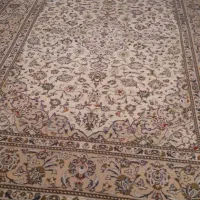 فرش دستبافت کاشان  جفت ذرع و نیم کناره ۳متری