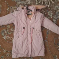 کاپشن دخترانه کلاهدار گرم ودر حد نو