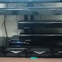 میز تلویزیون شیشه ای سالم