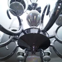 لوستر شاخه برنجی سرامیک سیلور وطلایی|لوستر و چراغ آویز|قدس, شهرقدس|دیوار