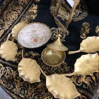 ست ظروف‌برنجی/برنج طلایی/اینهشمعدان وقندان/هفتسین|صنایع دستی و سایر لوازم تزئینی|تهران, سعادت‌آباد|دیوار