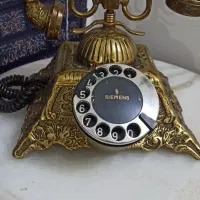 میز تلفن برنز به همراه تلفن برنز|میز تلفن|زنجان, |دیوار