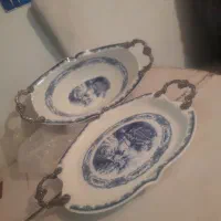 ۴تیکه ظرف نقش آبی