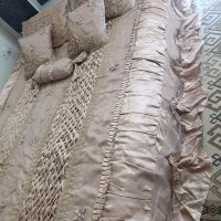 رو تختی دو نفره 6تیکه مدل حصیری و پتوی نوجوان