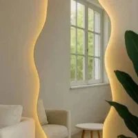 آینه دفرمه ساده بک لایت.( نوردار)