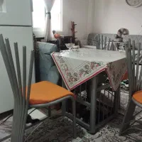 میز ناهار خوری با سه عدد صندلی فلز|میز و صندلی غذاخوری|گرگان, |دیوار