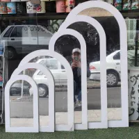 نظافت اینه گنبدی ساده در ۶ سایز شلف سفید ضدآبpvc