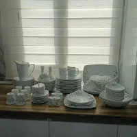 سرویس ۱۲ نفره چینی گل برجسته