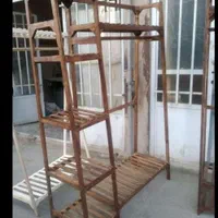 رگال چوبی لباس|مبلمان خانگی و میز عسلی|همدان, |دیوار