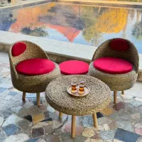 میز و صندلی حصیری و انواع پافر به قیمت تولیدی