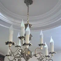 ۳ عدد لوستر برنزی|لوستر و چراغ آویز|میانه, |دیوار