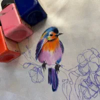 آموزش نقاشی روی پارچه و لباس