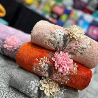 حوله گل‌دوزی|سفره، حوله، دستمال آشپزخانه|رامسر, |دیوار