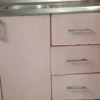 کابینت آشپزخانه فلزی با درب ام دی اف