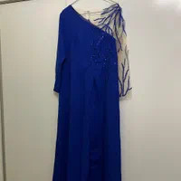 لباس مجلسی دانتل دار آبی