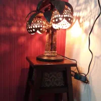 چراغ خواب چوب نارگیل.وارداتی.آنتیک و عتیقه تایلندی|کلکسیون اشیاء عتیقه|یزد, |دیوار