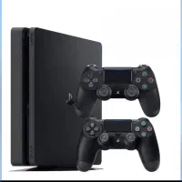 ps4 1t slim دو دسته اصلی + شارژر +بازی