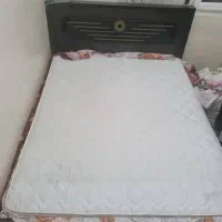 تختخواب دونفره چوب به همراه تشک خوشخواب نو|تخت و سرویس خواب|تهران, لویزان|دیوار