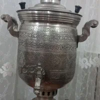 سماور روسی سالم خطی کار دست  قدیمی