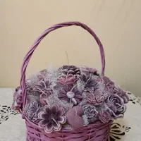 باکس گل گهواره نوزادی باکس شمع سبد گل کادو تولد